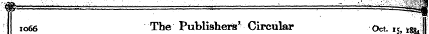 1066 The Publishers * Circular Oct. 15, ...