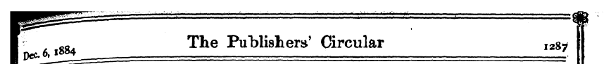 Dec 6,1884 OQ The Publishers' Circular I...