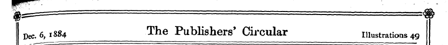 Dec. 6,1884 The Publishers' Circular ill...