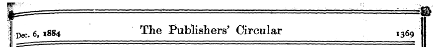 I Dec. 6,1884 The Publishers' Circular I...