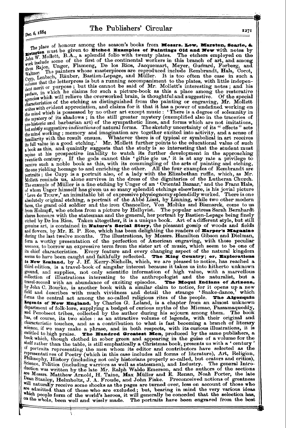 Publishers’ Circular (1880-1890): jS F Y, 1st edition: 31