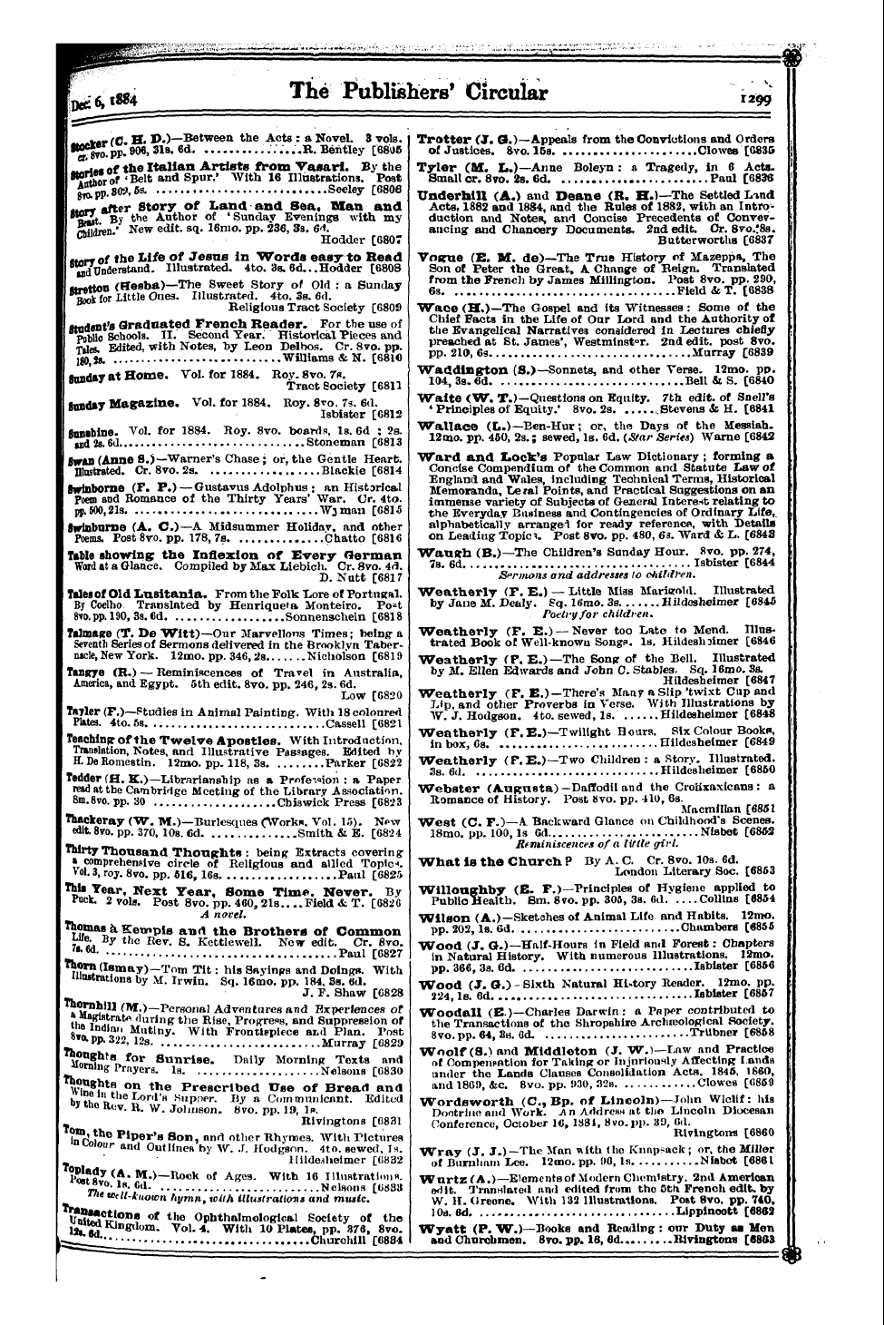 Publishers’ Circular (1880-1890): jS F Y, 1st edition - ^^^ Mzzmg • - • ¦ '- ¦ ¦ ¦ - - - ^ Bh Mg...