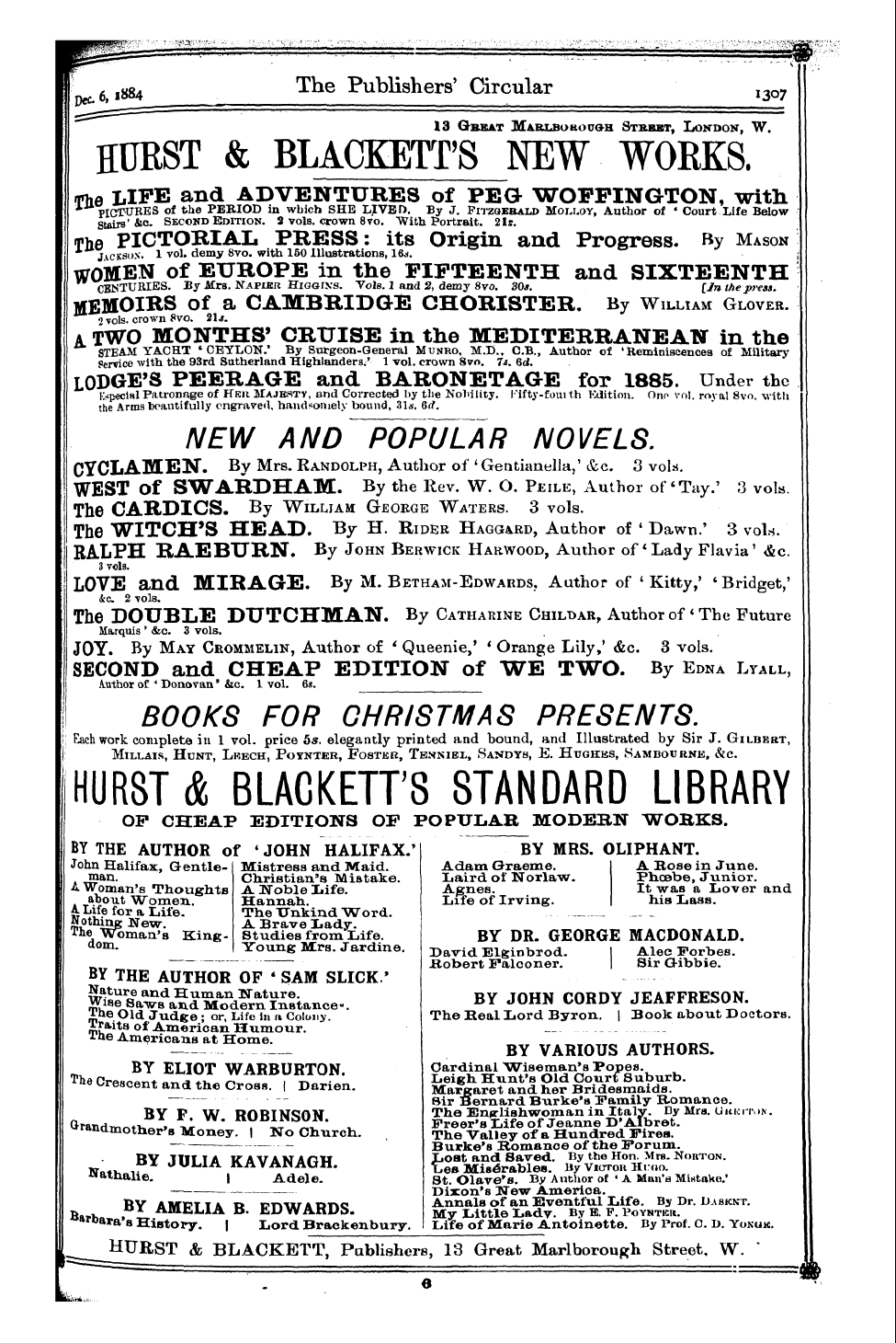 Publishers’ Circular (1880-1890): jS F Y, 1st edition - Ad07501