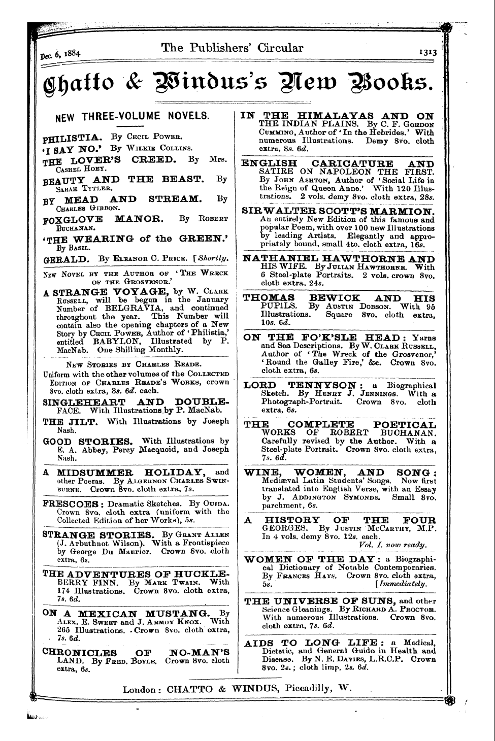 Publishers’ Circular (1880-1890): jS F Y, 1st edition: 81