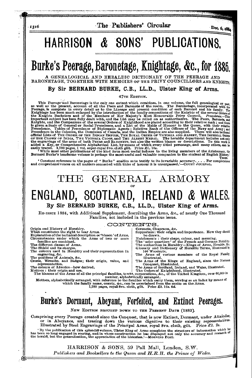 Publishers’ Circular (1880-1890): jS F Y, 1st edition - Ad09201