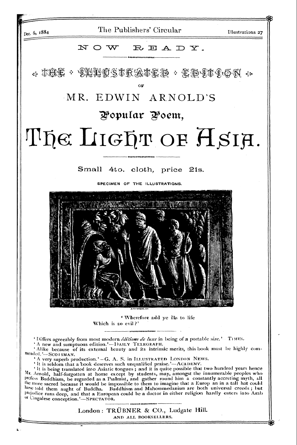 Publishers’ Circular (1880-1890): jS F Y, 1st edition - Ad10901