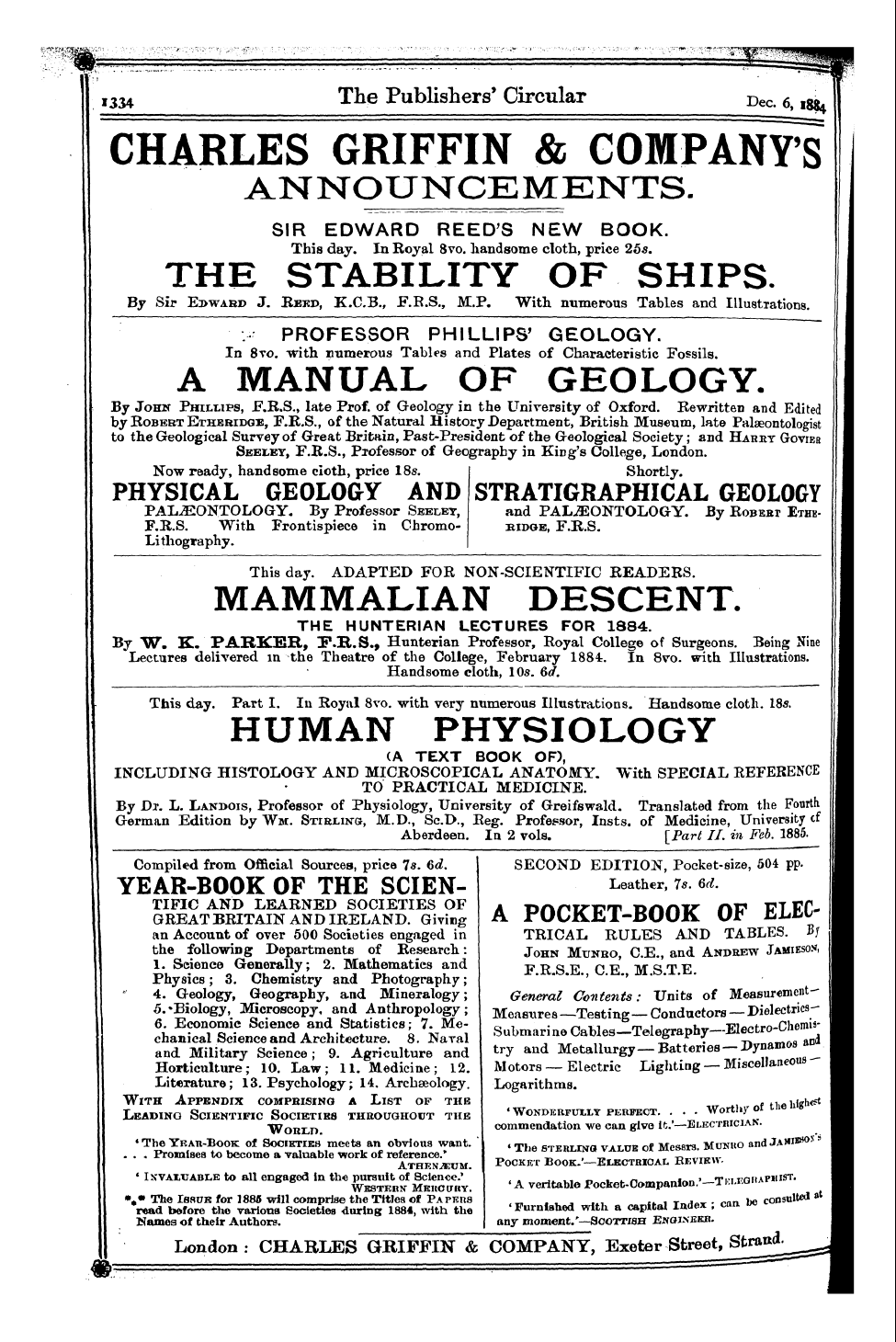Publishers’ Circular (1880-1890): jS F Y, 1st edition - Ad13801