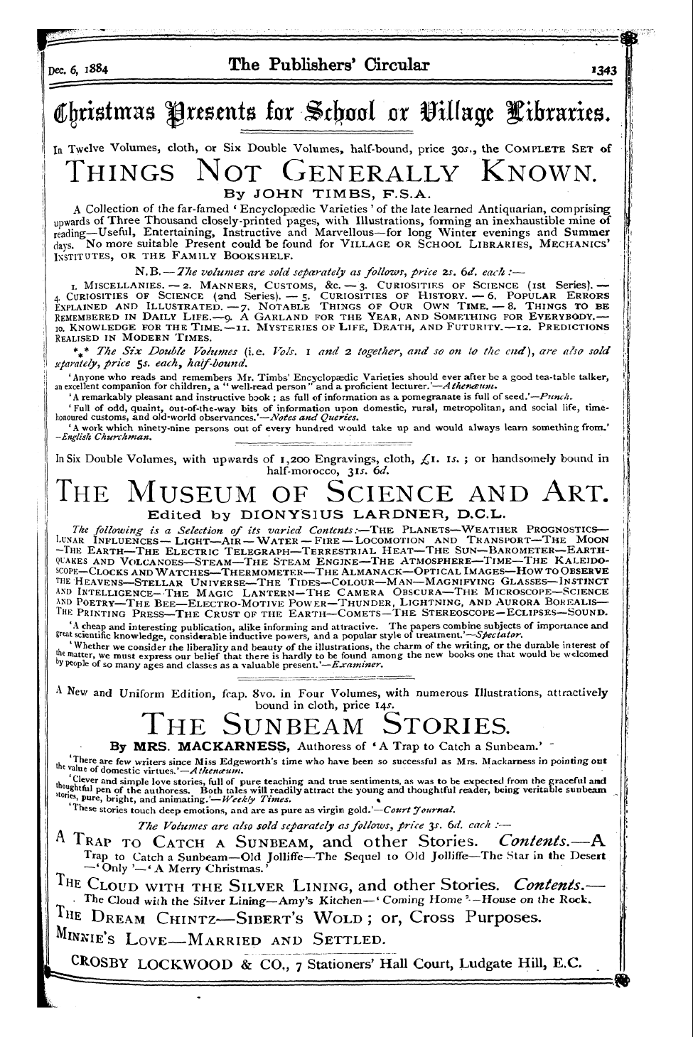 Publishers’ Circular (1880-1890): jS F Y, 1st edition: 155