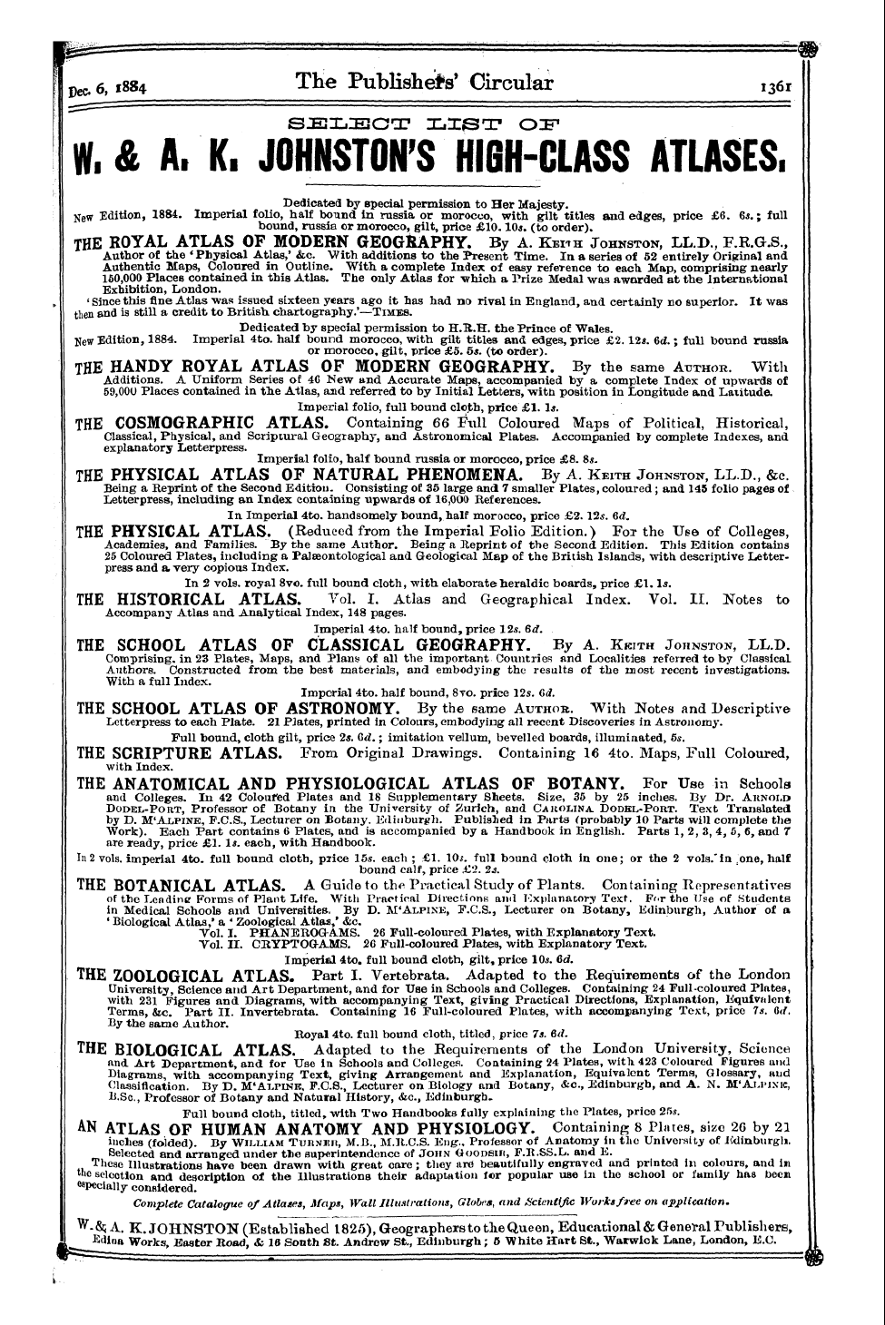 Publishers’ Circular (1880-1890): jS F Y, 1st edition - Ad18901