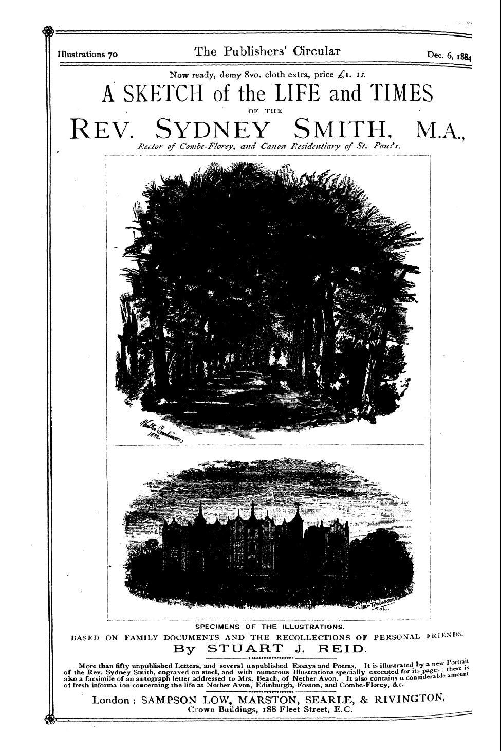 Publishers’ Circular (1880-1890): jS F Y, 1st edition - Ar19200