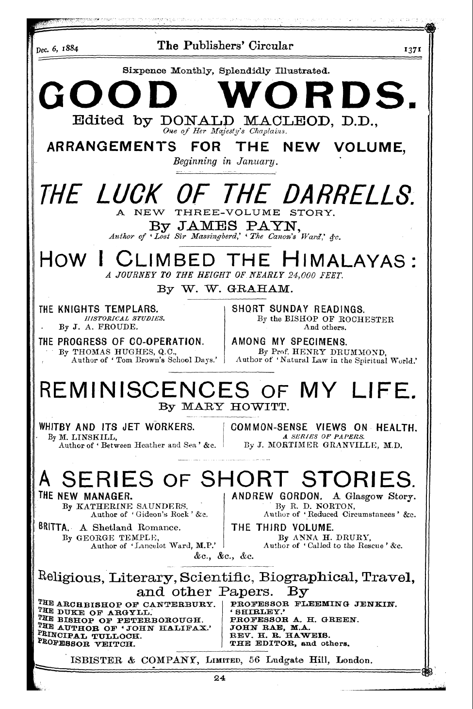 Publishers’ Circular (1880-1890): jS F Y, 1st edition - Ad21501