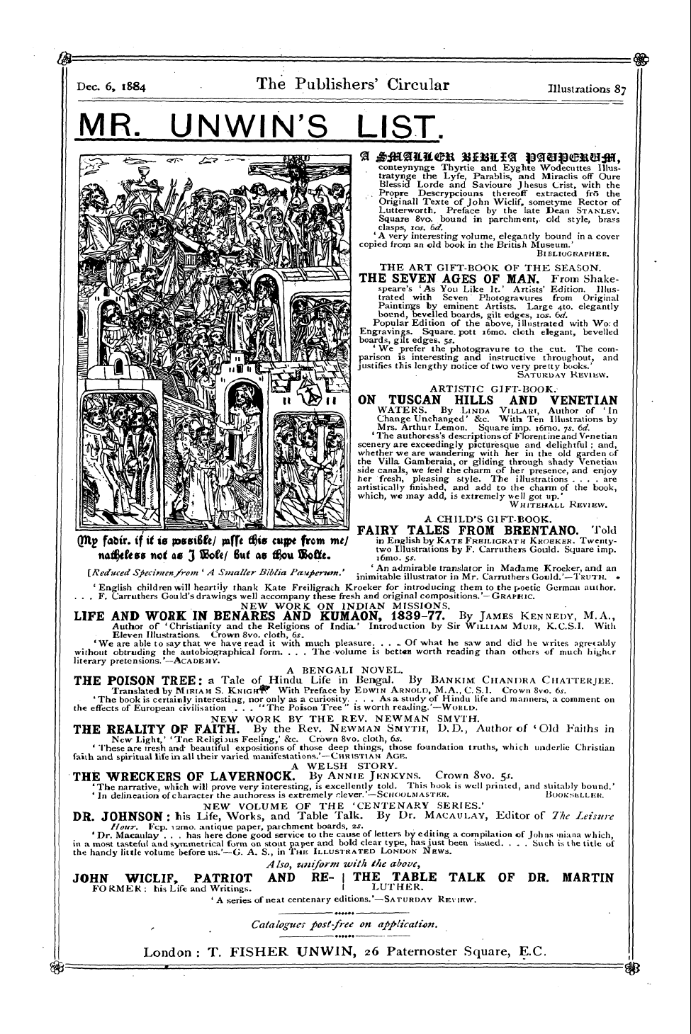 Publishers’ Circular (1880-1890): jS F Y, 1st edition - Ad22501