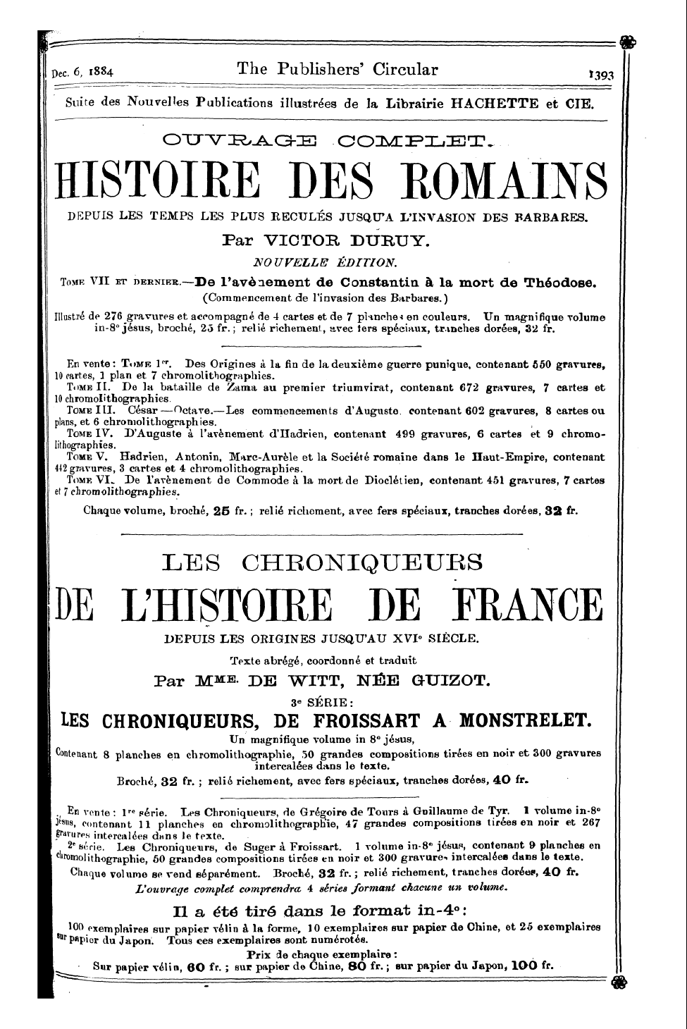 Publishers’ Circular (1880-1890): jS F Y, 1st edition - Ar25300