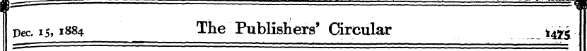 - f Dec. 15,1884 The Publishers' Circula...