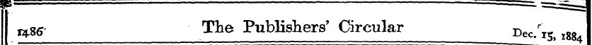 E — =S==J i*8fr The Publishers' Circular...