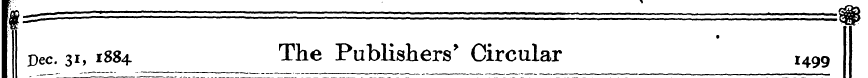 i" ' Dec. 31, 1884 The Publishers' Circu...