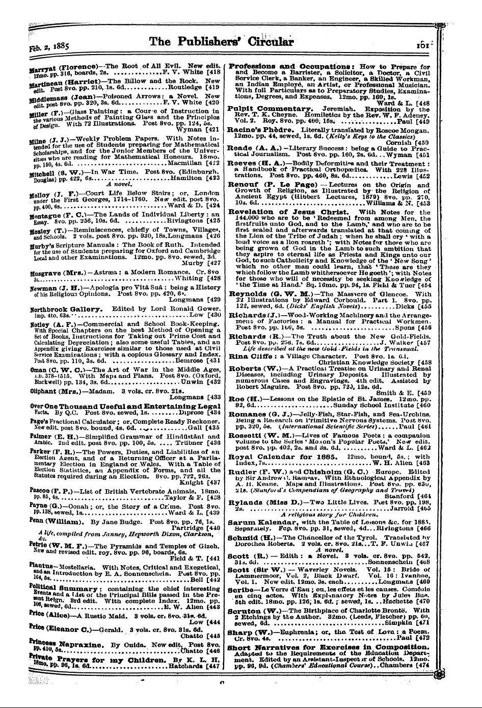 Publishers’ Circular (1880-1890): jS F Y, 1st edition - I' R>-•'R :_M ^ ' J ^ Ioi