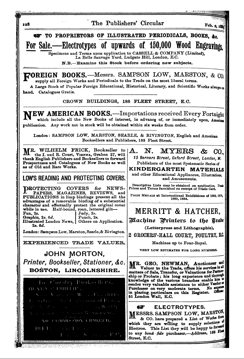 Publishers’ Circular (1880-1890): jS F Y, 1st edition - Ad04406