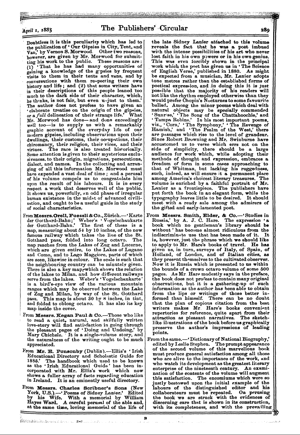 Publishers’ Circular (1880-1890): jS F Y, 1st edition - 10!? &£- '.' J. .,,.: ^ , ,~.Y.\-.~--~-—...