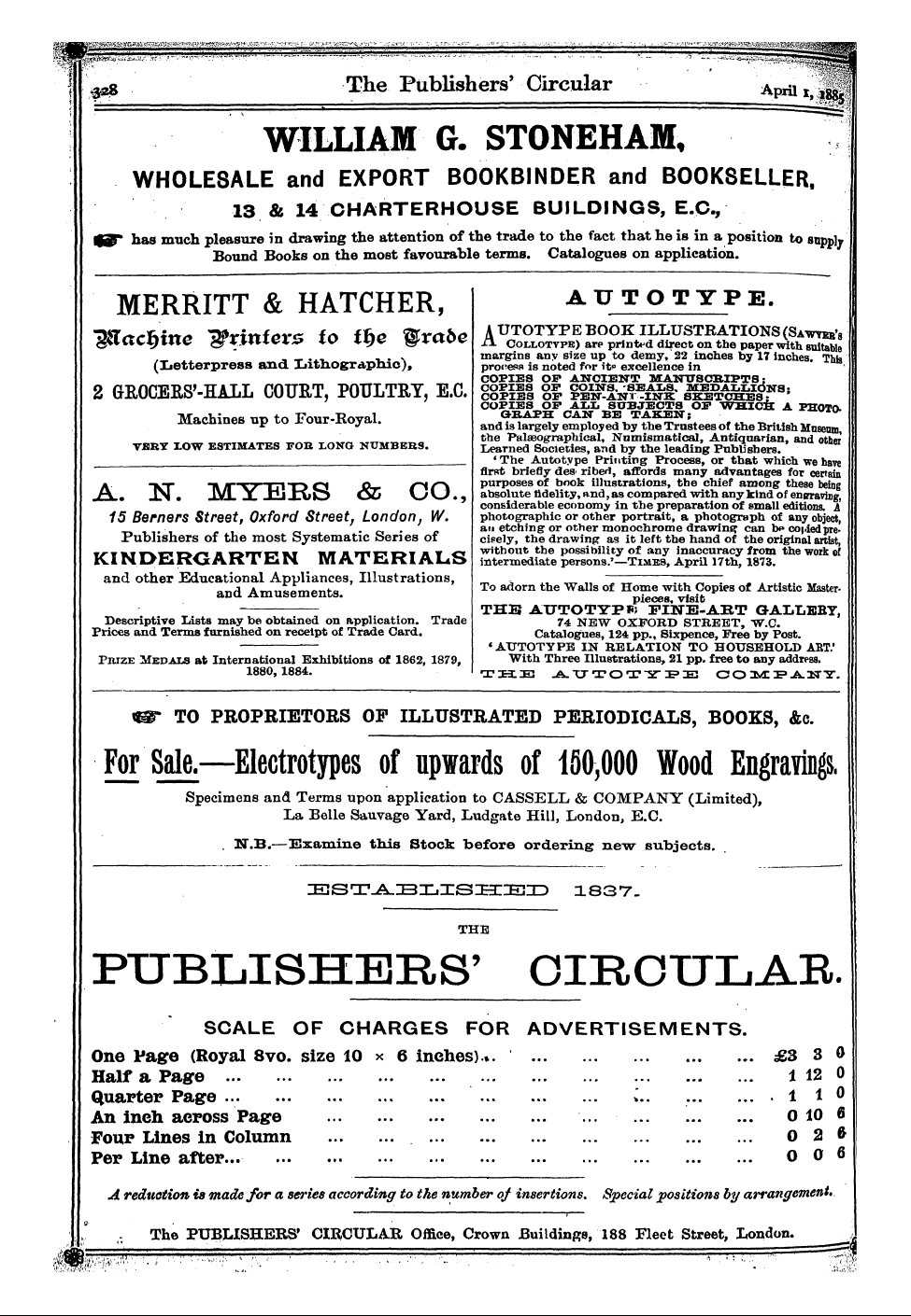 Publishers’ Circular (1880-1890): jS F Y, 1st edition - Ad04805