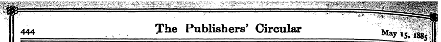 ¦ ' 444 The Publishers' Circular _^flfjf...