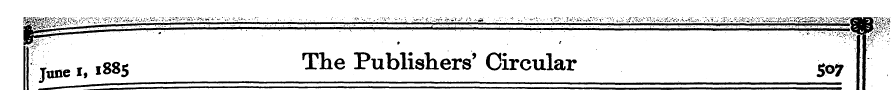 Tune i, 1885 The Publishers' Circular 50...