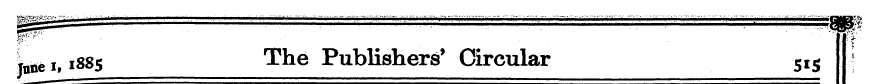 L & 1,1885 The Publishers * Circular 5 i...