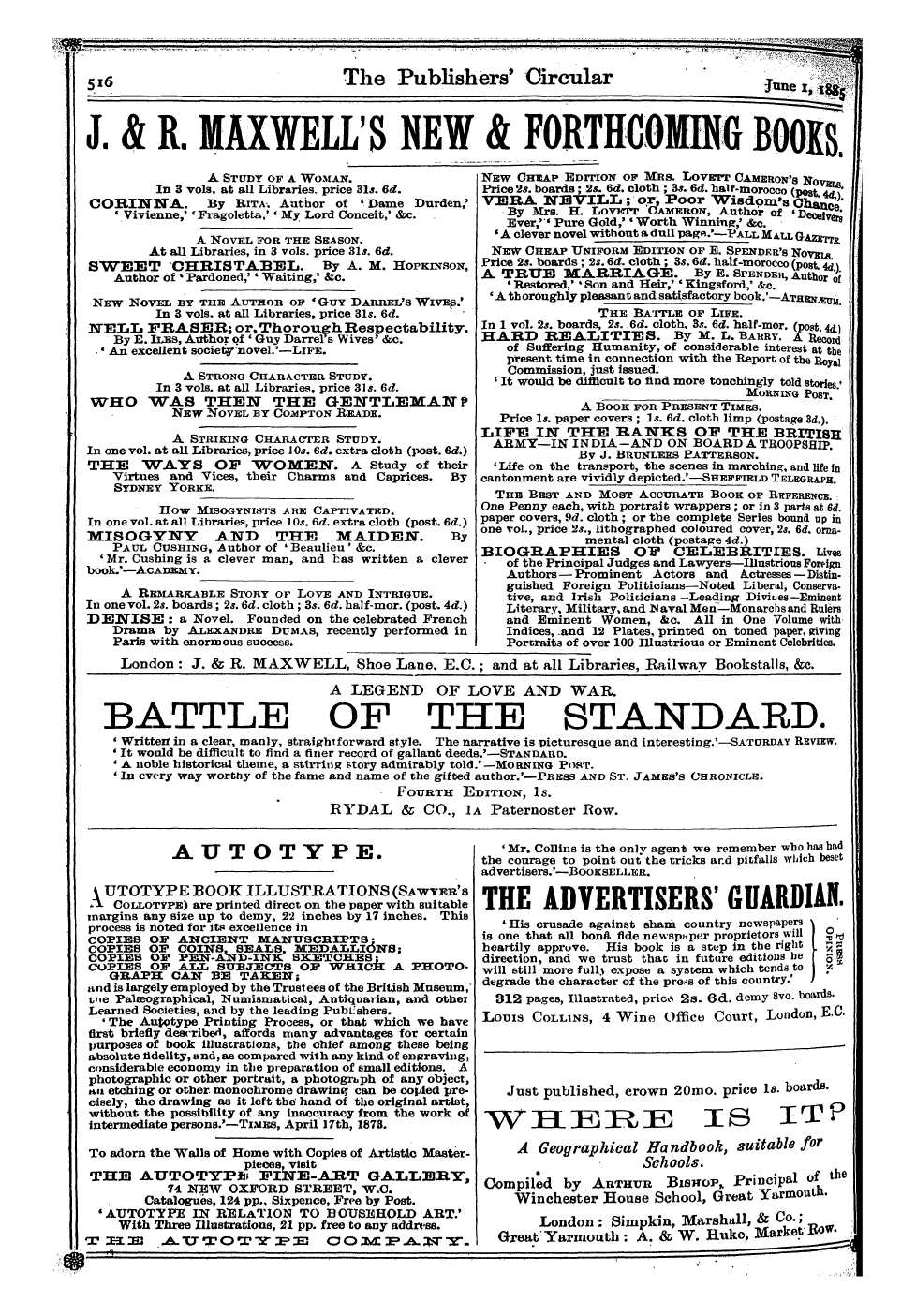 Publishers’ Circular (1880-1890): jS F Y, 1st edition: 32