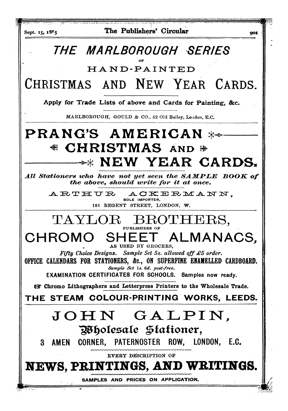 Publishers’ Circular (1880-1890): jS F Y, 1st edition: 29