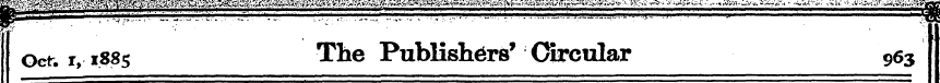 Gen r, 1885 The Publishers' Circular 963