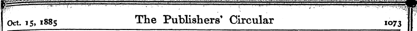 Oct. 15,1885 The Publishers' Circular 10...