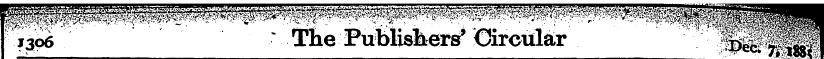 fmi '306 W^W^ ¦ • • The Publishers' Circ...