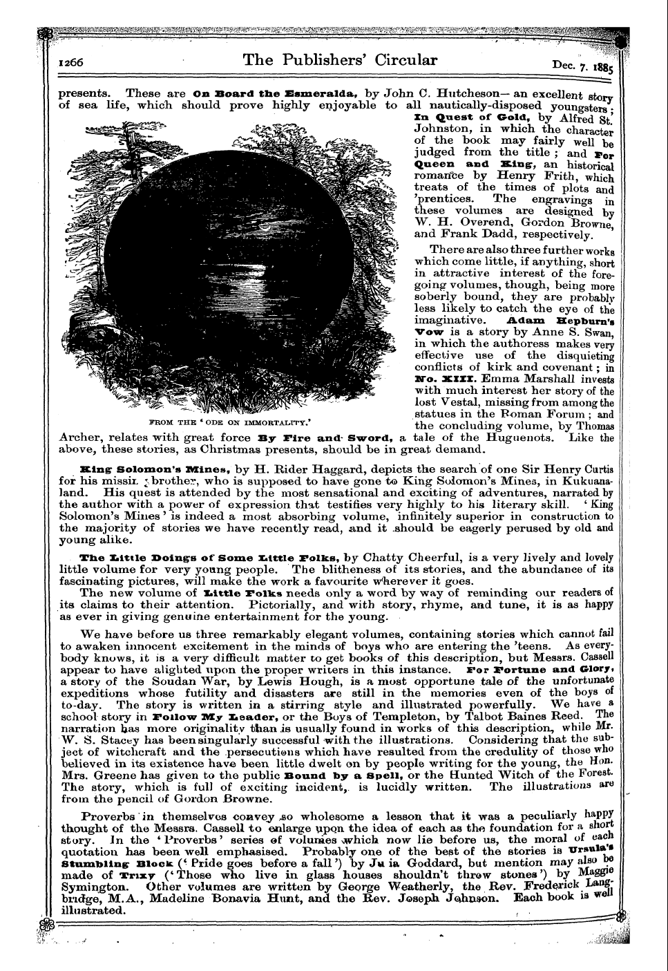 Publishers’ Circular (1880-1890): jS F Y, 1st edition - Pc00602