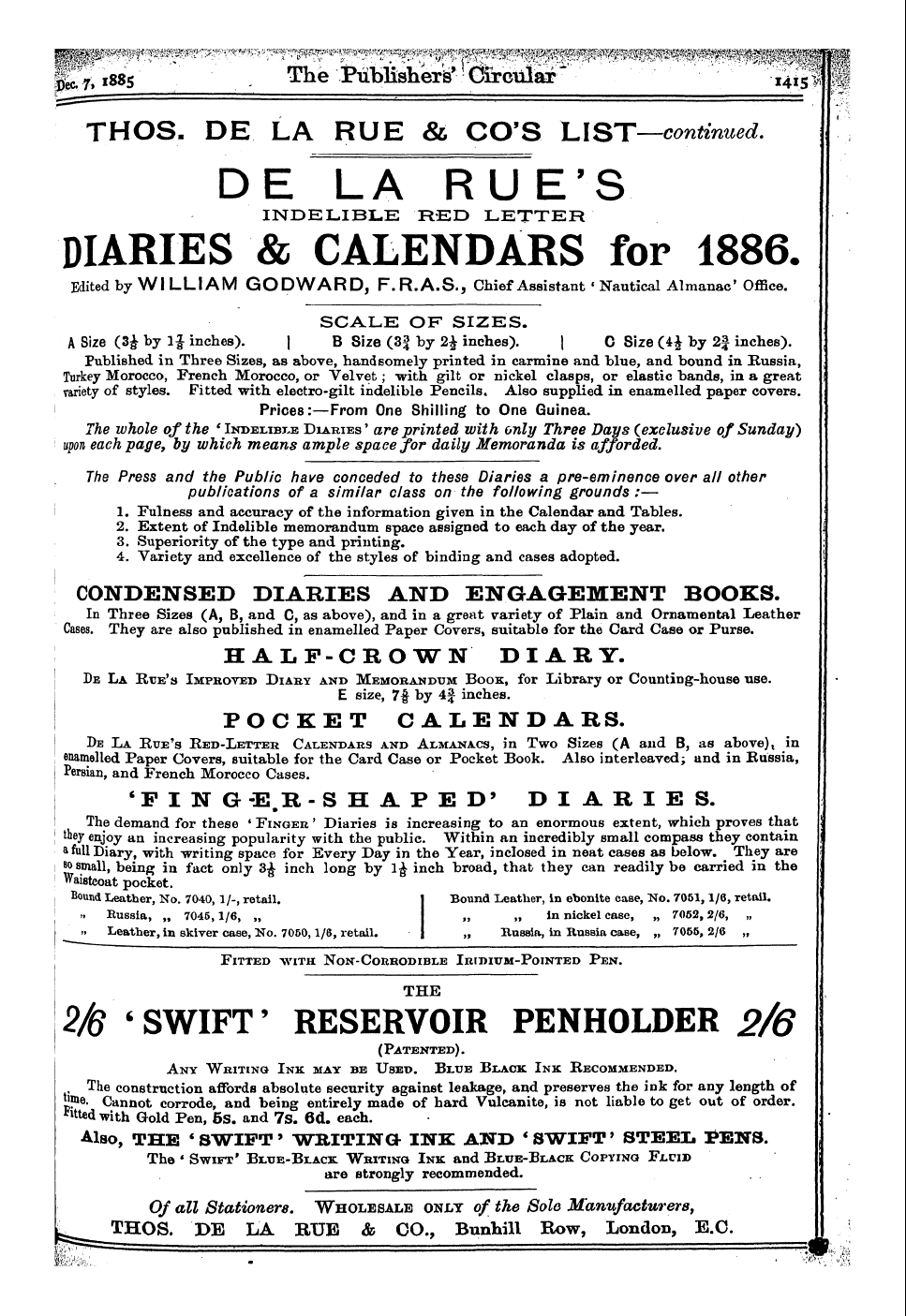 Publishers’ Circular (1880-1890): jS F Y, 1st edition - § Bmg "^ F ^ , Pfspwto 1885 ^^ . The Pub...