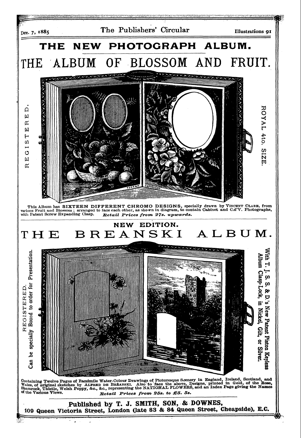 Publishers’ Circular (1880-1890): jS F Y, 1st edition: 245