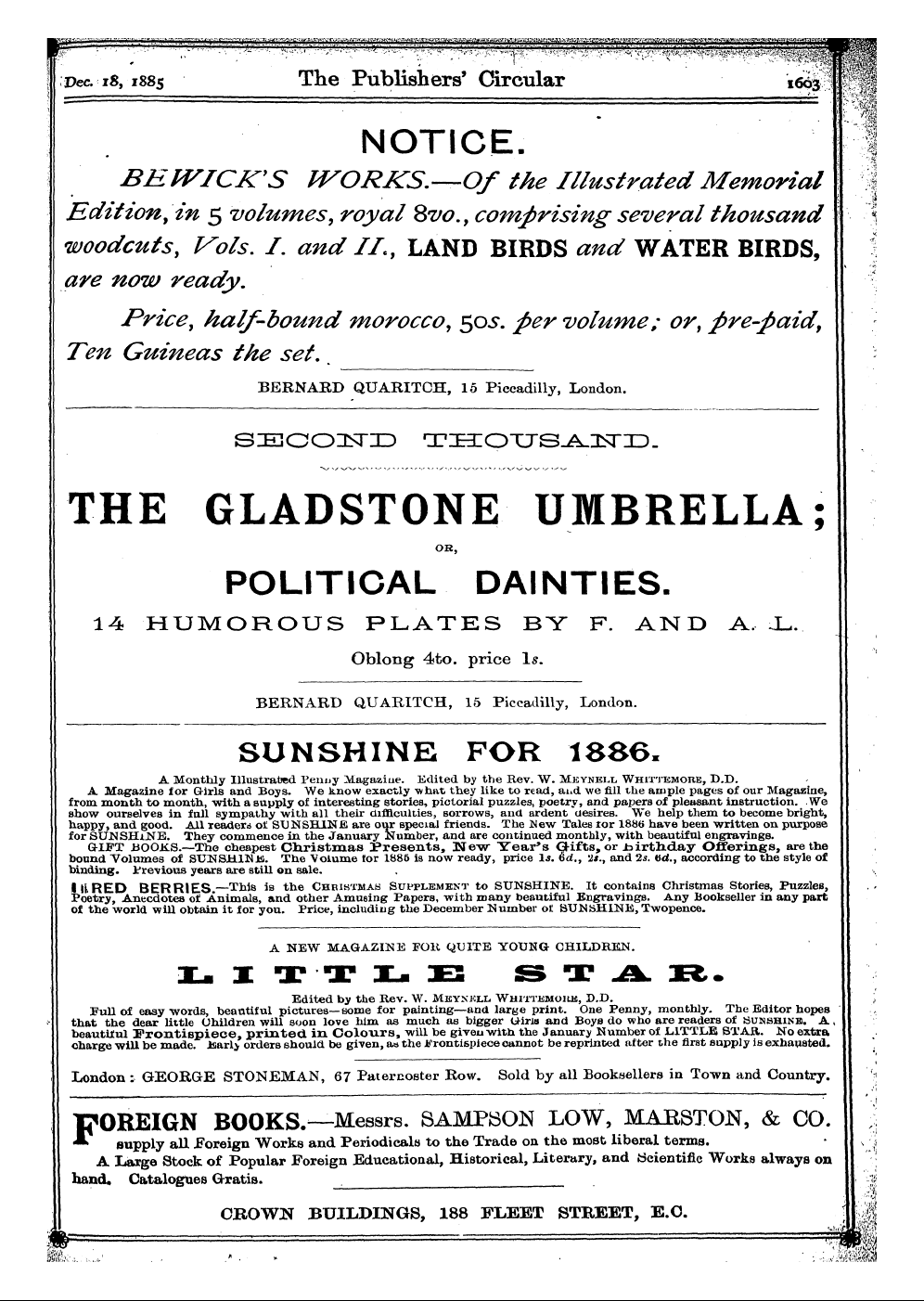 Publishers’ Circular (1880-1890): jS F Y, 1st edition: 35