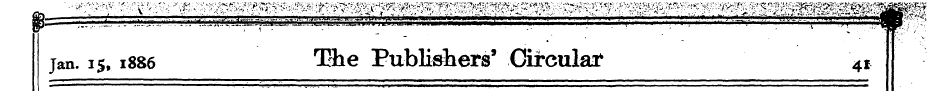 jan. 15, 1886 The Publishers' Circular 4...