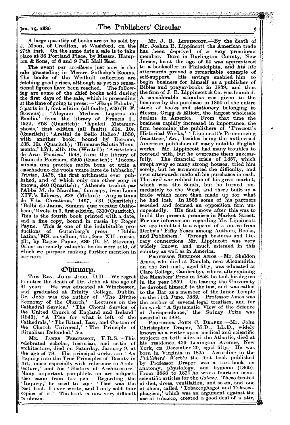 Publishers’ Circular (1880-1890): jS F Y, 1st edition - £>Alt ^Ottmtts? *