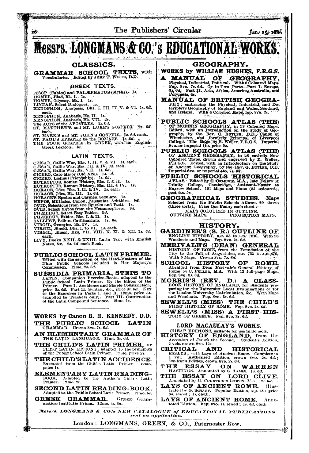 Publishers’ Circular (1880-1890): jS F Y, 1st edition - Ad02801