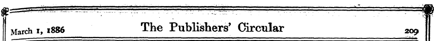March i, 1886 The Publishers' Circular 2...