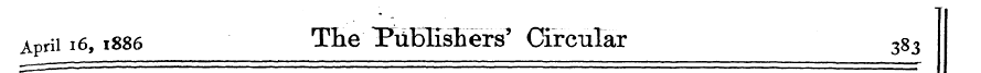 April 16,1886 The' PiiBIisHers' Circular...