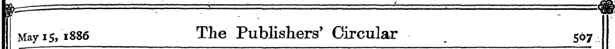 May is, 1886 The Publishers' Circular 50...