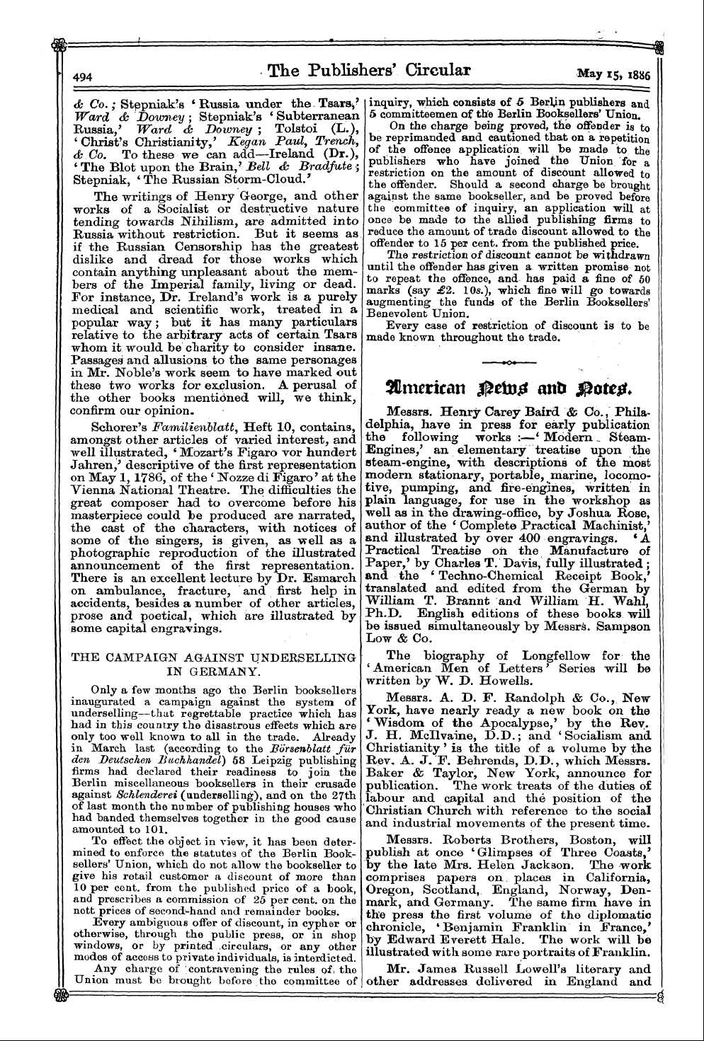 Publishers’ Circular (1880-1890): jS F Y, 1st edition: 12