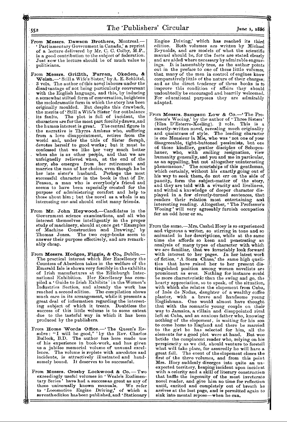 Publishers’ Circular (1880-1890): jS F Y, 1st edition - Ficbtcidtf, ^Rc» From .W ^^ ^^^ ^^^^^ Me...