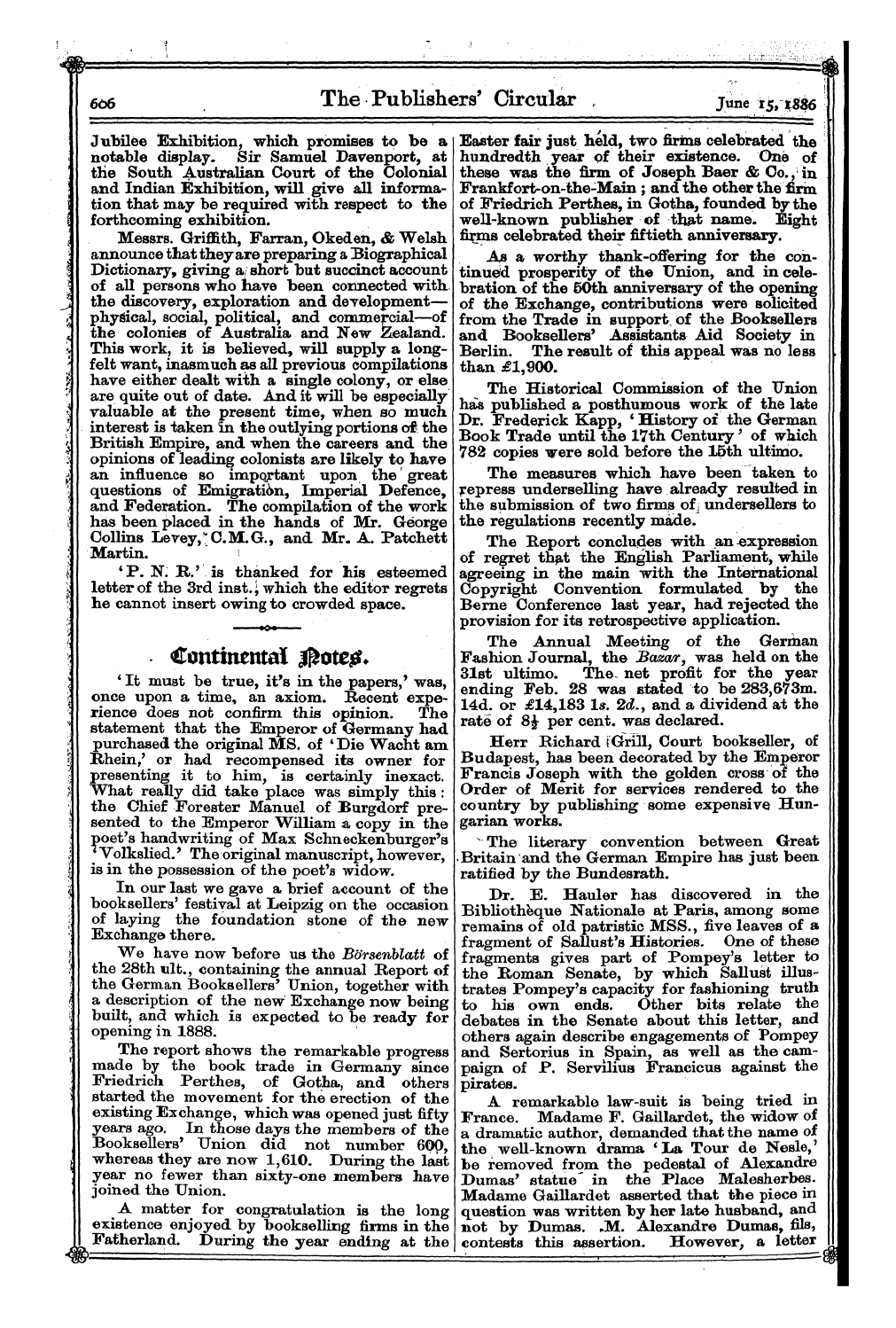 Publishers’ Circular (1880-1890): jS F Y, 1st edition - 'Yr Tt ¦ Ssp T5 Ii T