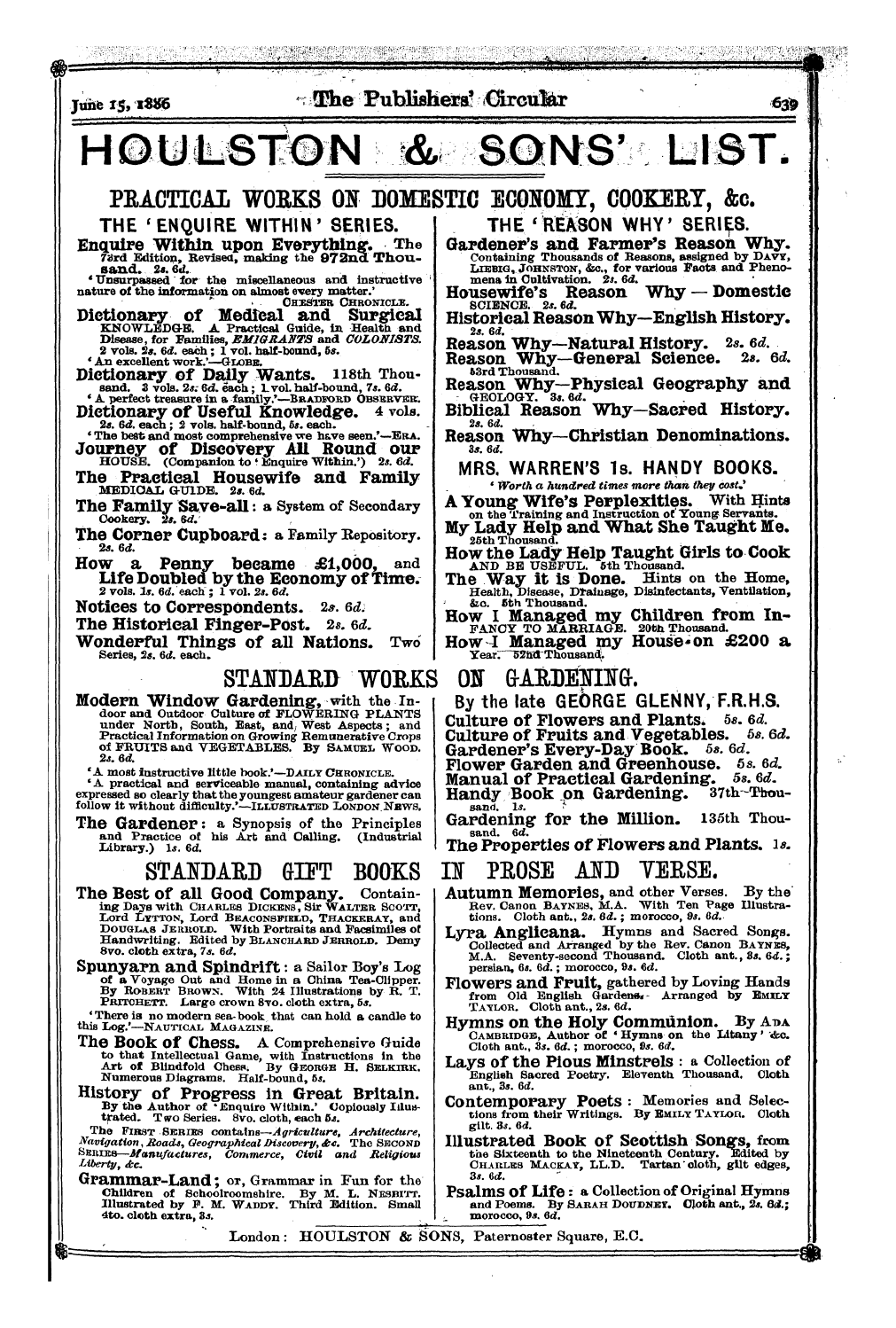 Publishers’ Circular (1880-1890): jS F Y, 1st edition: 45