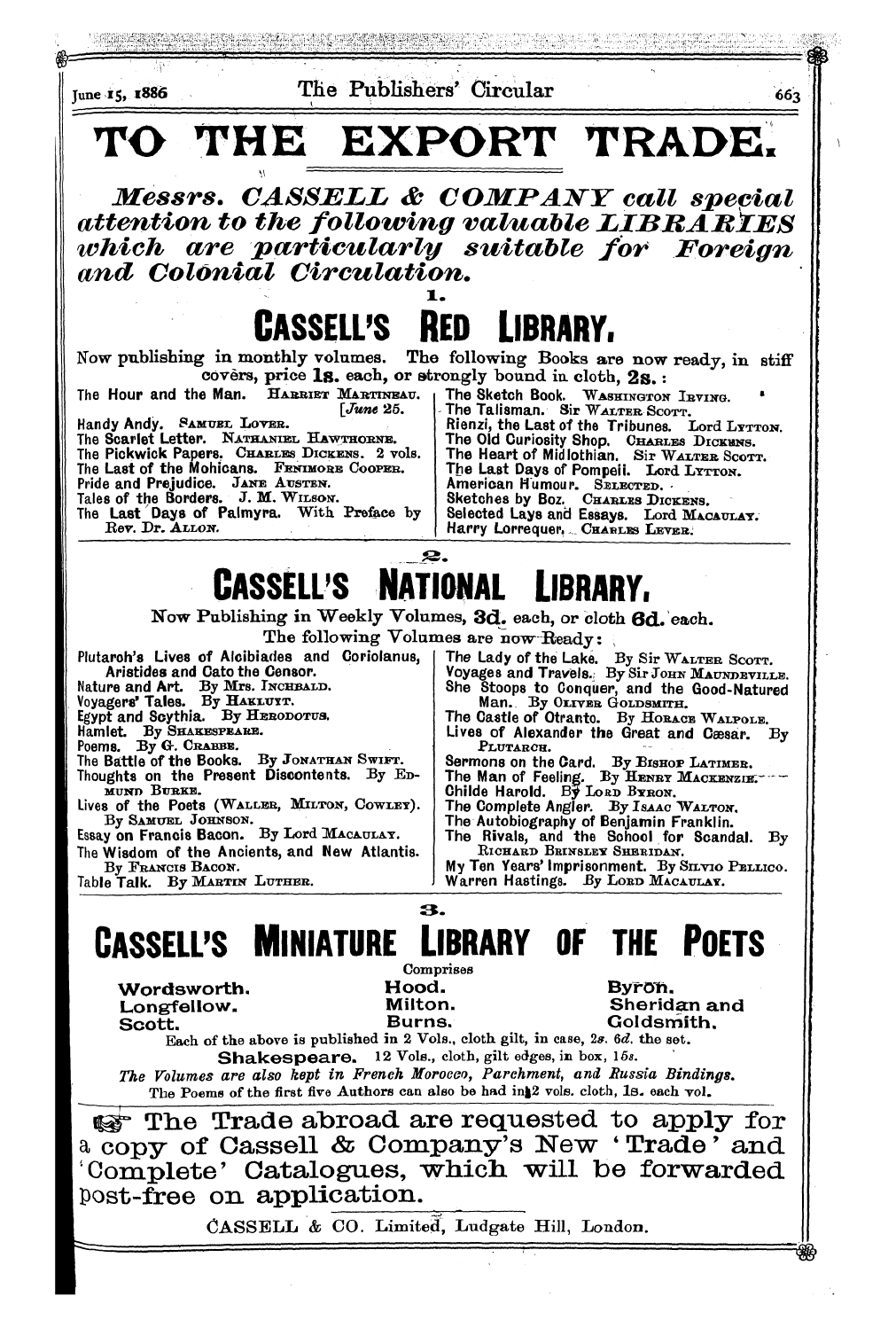 Publishers’ Circular (1880-1890): jS F Y, 1st edition: 69