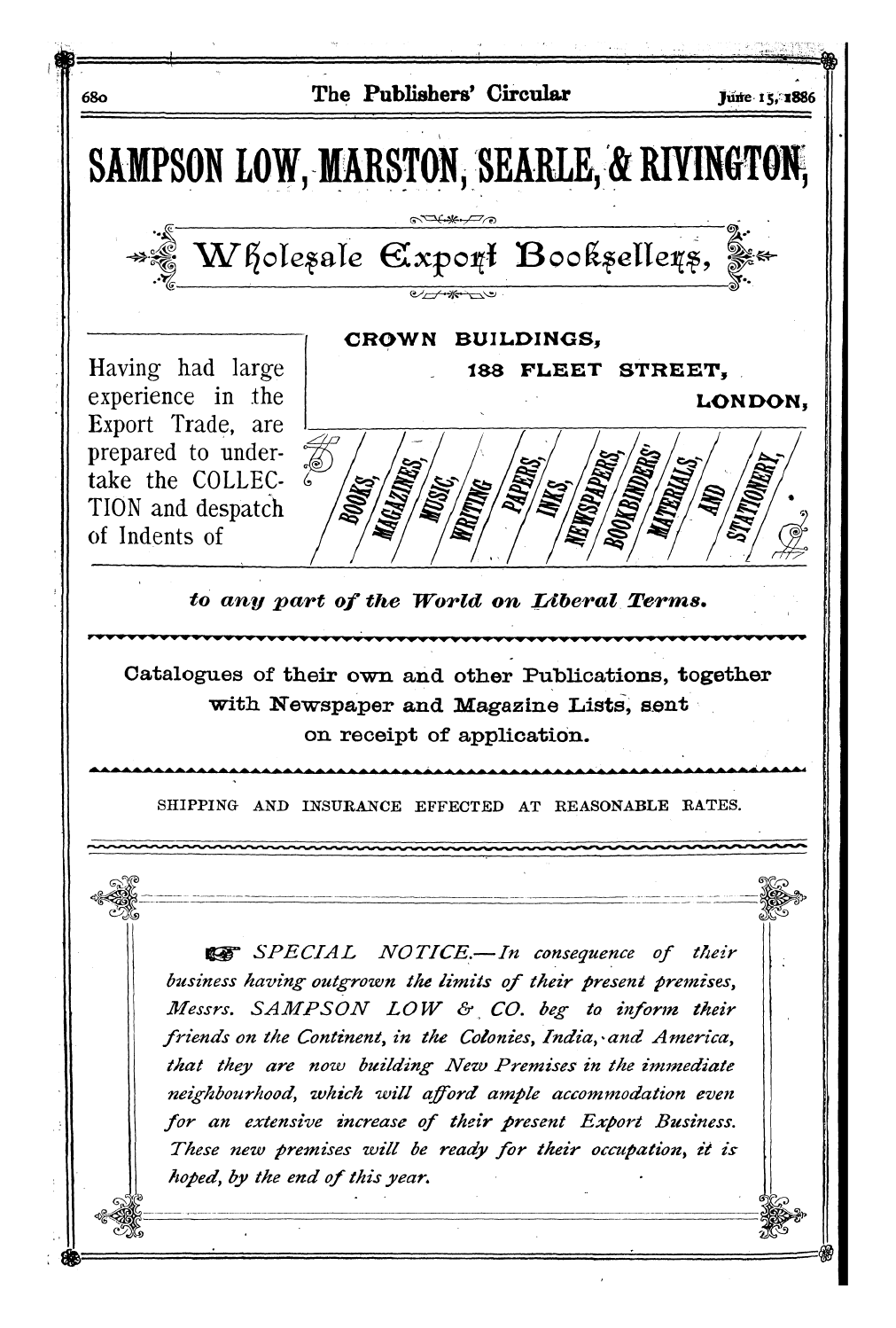 Publishers’ Circular (1880-1890): jS F Y, 1st edition: 86