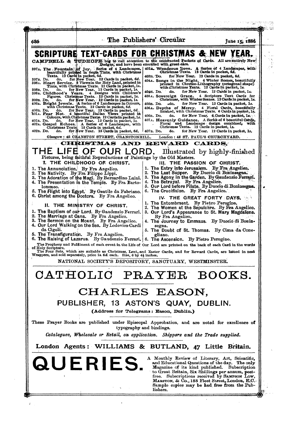 Publishers’ Circular (1880-1890): jS F Y, 1st edition - Ad09201