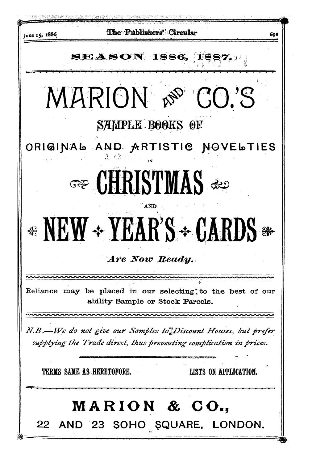 Publishers’ Circular (1880-1890): jS F Y, 1st edition: 97